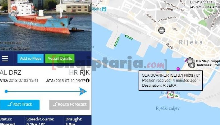 U arratis nga Durrësi, Kroacia SEKUESTRON anijen siriane dhe i bllokon 195 mijë euro garanci