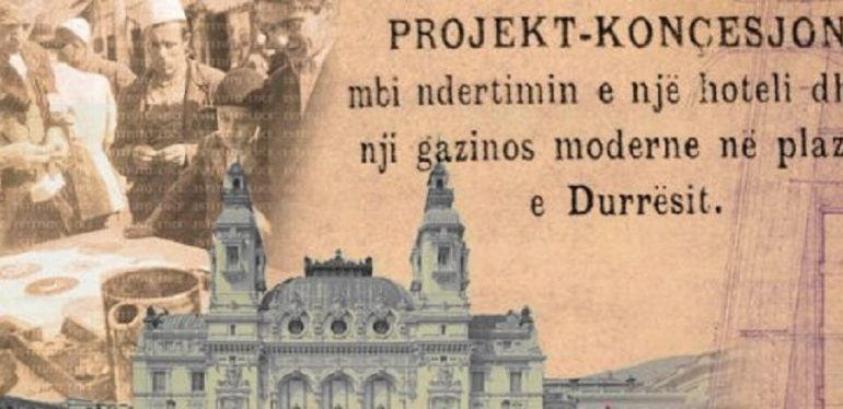 Konçesioni i vitit 1933 për resort me dhoma e kazino në plazhin e Durrësit