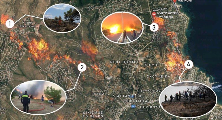 BILANCI I TRAGJEDISË GREKE/ “Kathimerini”: Zjarret e QËLLIMSHME. Ka njerëz që duan i fusin flakën tokës për…