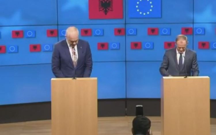 LIVE NGA BRUKSELI/ Kryeministri Rama konferencë me Donald Tusk: Shqipëria ka një datë…