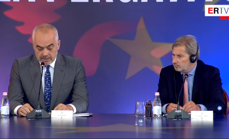 VIZITA E HAHN NË TIRANË/ Rama për negociatat: Ja pikat e programit të integrimit që… (VIDEO)