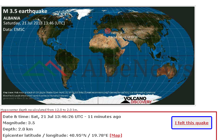 TËRMET/ Lëkundet sërish VENDI. Epiqendra ishte 4 KM larg… (DETAJET)