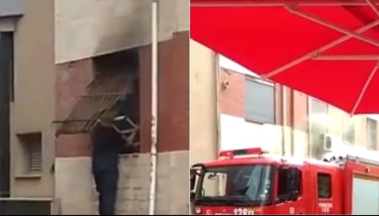 ZJARR TEK GJYKATA E LARTË/ VIDEO: Shkak bëhet fisha e kompjuterit. Digjen disa…
