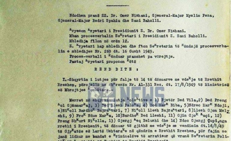 MIRATIMI I EKZEKUTIMEVE NË MIRDITË/ ja çfarë shkruhej në letrën e kryetarit të gjykatës për Hysni Kapon