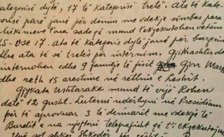 DOKUMENTI I VITIT 1949/ Terrori sovjetik mbi 33 fshatra të Mirditës