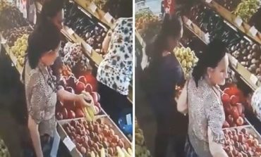 E TRISHTË/ Dy gra në Tiranë vjedhin edhe...BANANET. Harrojnë se dyqani ka kamera sigurie (VIDEO)
