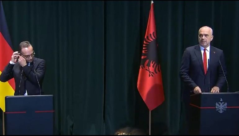 VIZITA E MINISTRIT GJERMAN/ Rama: Duam mbështetje për të marrë kryesimin e OSBE-së