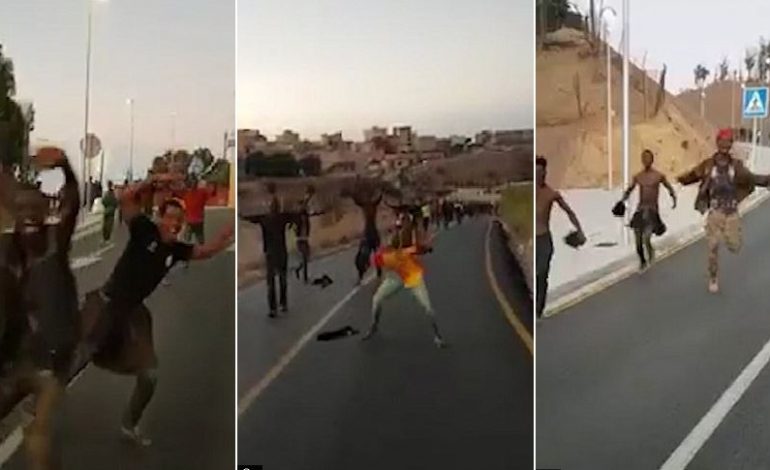 MBËRRITËN NË TOKËN “E PREMTUAR”/ Emigrantët festojnë nëpër rrugët e Spanjës (VIDEO)