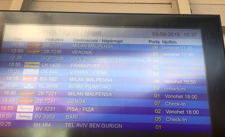 VONESAT NË RINAS/ Sërish situatë kaotike në aeroportin e Rinasit, u nevojit ndërhyrja e policisë