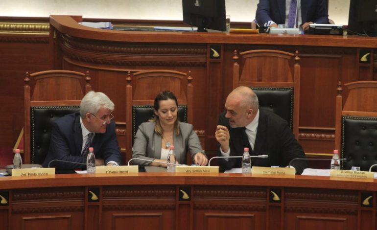 SEANCA PLENARE/ Çfarë nuk u pa në Parlament: Rama i gëzuar me Xhafën, deputeti i “fut” krahun Tom Doshit (FOTO)