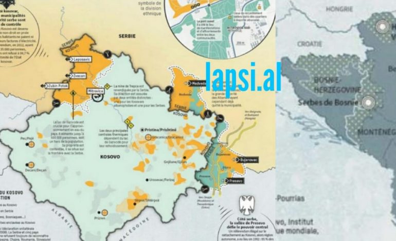 “LE MONDE” PUBLIKON PLANIN/ Kufijtë e rinj mes Kosovës dhe Serbisë