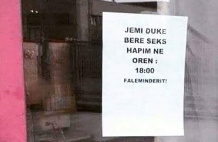 MOS I NDËRPRISNI! Njoftim: Jemi duke bërë SEKS, hapim në… (FOTO)