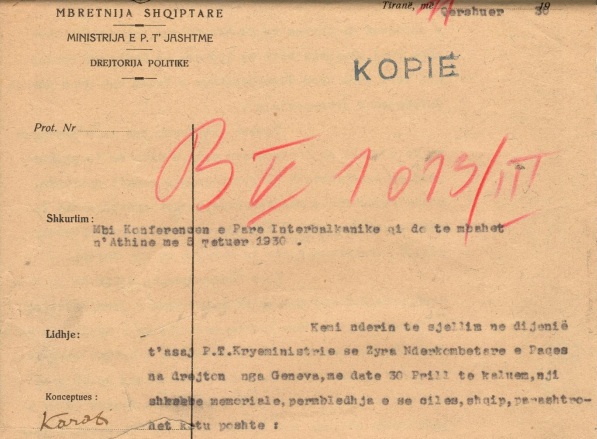 KONFERENCA BALLKANIKE NË VITET 1930/ Demonstrimi i parë i bashkëpunimit rajonal