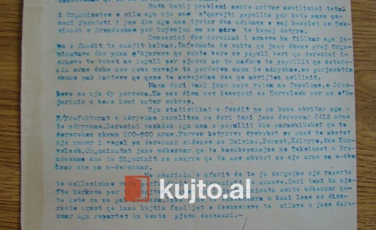 FRIKA PAS KRYENGRITJES SË POSTRIBËS/ Zbulohet dokumenti i 1946 ku u mblodhën 64 12 armë nga çarmatosja