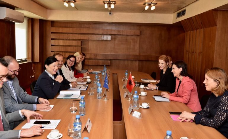 TAKIMI ME GJONAJ/ Komisionerja e BE interesohet për Vettingun dhe ngritjen e institucioneve te drejtesise