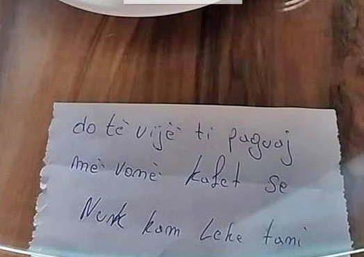 NJË LETËR E SINQERTË/ Kafet do i paguaj më vonë…se skam lekë! (FOTO)