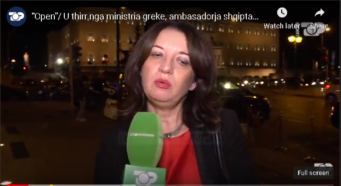 AMBASADORJA SHQIPTARE/ U thirr nga ministria greke, ambasadorja shqiptare në Athinë jep detaje nga takimi