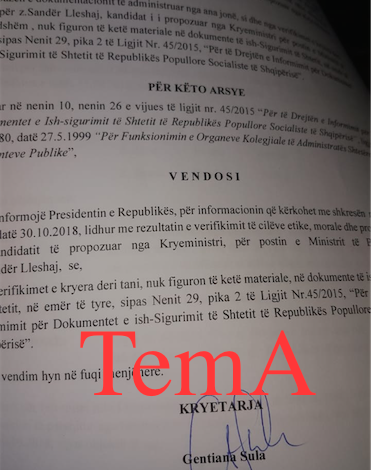 FAKTET/ Sandër Lleshi i pastër nga Dosja e Sigurimit dhe nga Ushtria. Meta nuk e dekretoi se nuk pranoi takim SEKRET