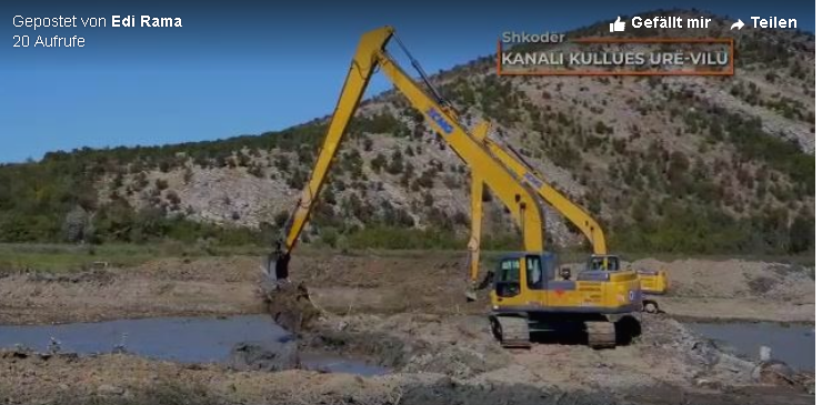 RAMA PUBLIKON VIDEON/ Me këto pamje për çlirimin e kanalit kullues në zonën e Shkodrës