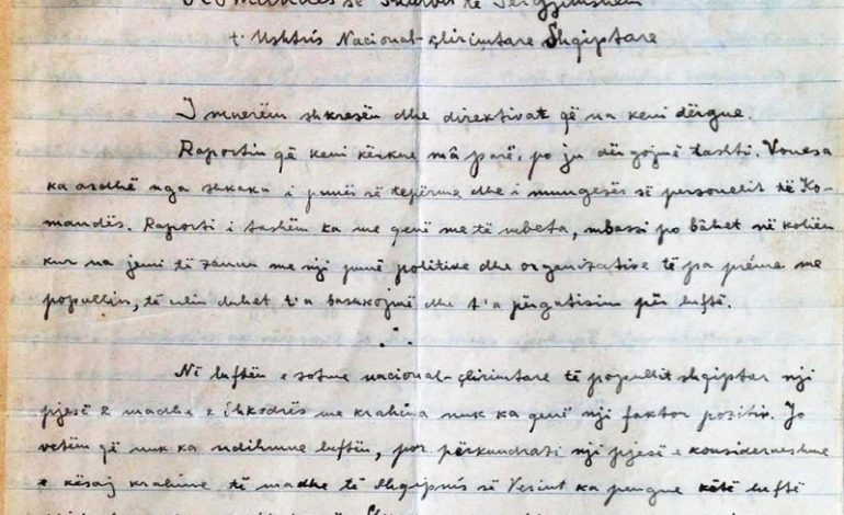 LETRA E VITIT 1943/ Komandanti i batalionit ishte me uniformë fashiste, më pas…