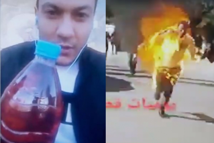 KUSHTET E VËSHTIRA…/ Gazetari i vë FLAKËN vetes dhe xhiron VIDEON. Shpërthejnë… (PAMJET TË RENDA)