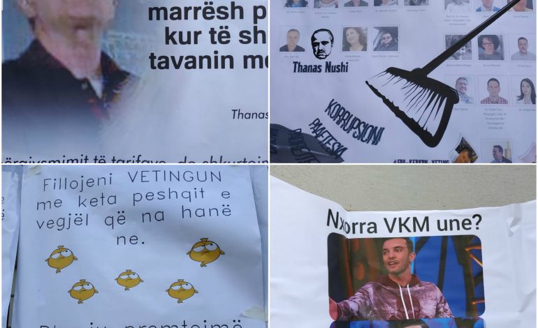 “TI VAJZË DO E MARRËSH PROVIMIN KUR…”/ Mesazhet e STUDENTËVE në pankarta: Kush është pedagogu “Padrino”… (FOTO)