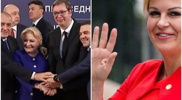 MARRËVESHJA/ Presidentja kroate “ia fut” Vuçiqit: Ne krijojmë koalicionin Kroaci-Shqipëri-Kosovë-Mali Zi-Slloveni