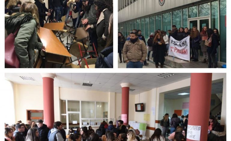 PAKTI PËR UNIVERSITETIN/ Mësimi vazhdon normalisht përveçse në fakultetin e shkencave sociale ku ishte i ftuar Albin Kurti (VIDEO)