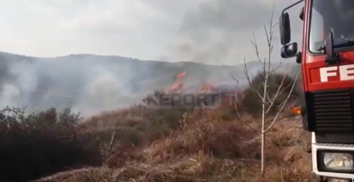 E FUNDIT/ Zjarr në Patos pranë shtëpive dhe puseve të naftës (VIDEO)