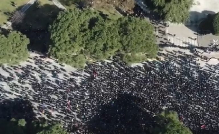 PAMJET E FUNDIT/ Ja pjesëmarrja në protestën e PD-LSI e parë nga syri i dronit (VIDEO)