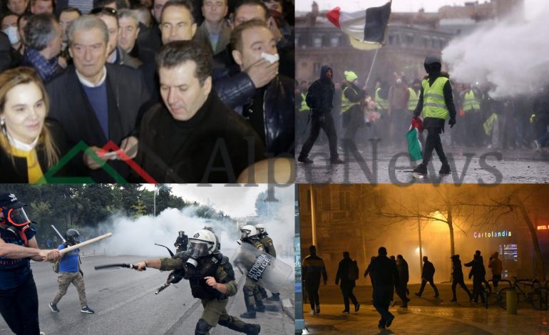 GAZI LOTËSJELLËS NË PROTESTAT E OPOZITËS/ Kur përdoret dhe RASTET e ngjashme në botë (PAMJET)