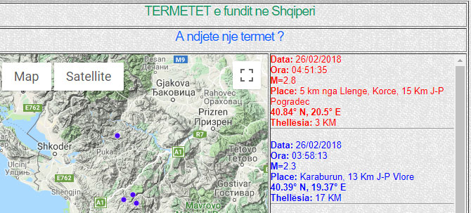 DY GODITJE TËRMETI NË VEND KËTË MËNGJES/ Ja epiqendrat dhe sa ballë