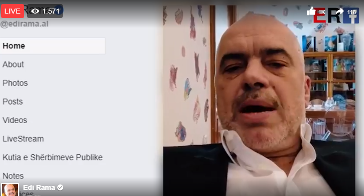 “SAJESA PËR SEMUNDJE”/ Rama në komunikim LIVE: I mëshiroj ata që trilluan lajmin e rremë