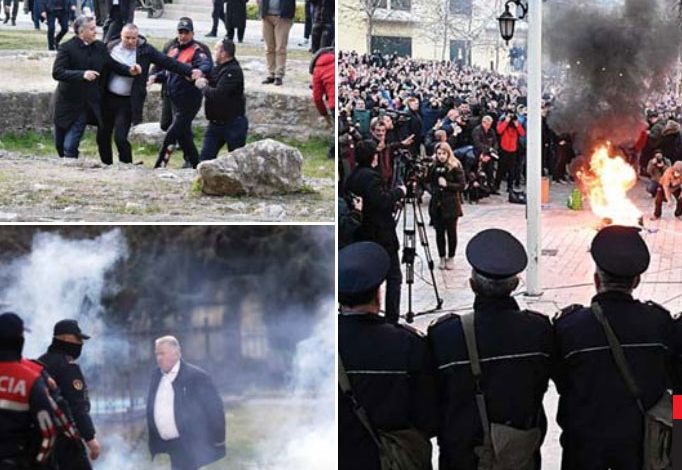 PROTESTA E THIRRUR NGA PD DHE LSI/ Policia: Tubimi para kuvendit vë në rrezik jeten e deputetëve