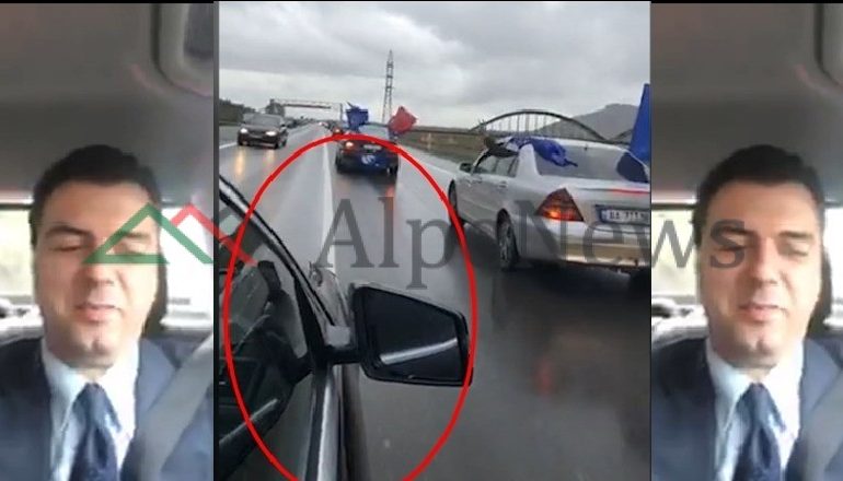 UPS!!! GABOI SËRISH KRYETARI!/ Ish deputeti Basha futet kundravajtje me makinën e tij dhe rrezikon të shkaktojë aksident (VIDEO)