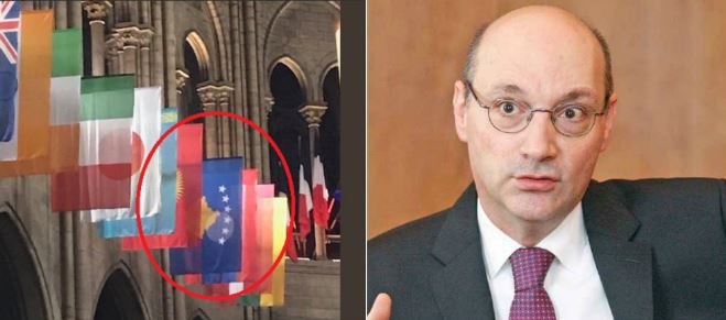 FAJËSUAN FLAMURIN KOSOVAR PËR “NOTRE DAME”/ Ambasadori francez: Raportimet e mediave serbe, janë…