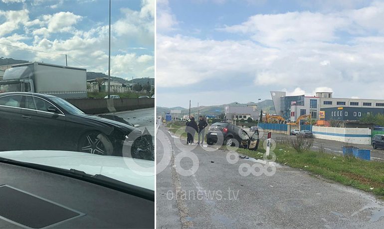 AKSIDENT NË AUTOSTRADË/ Një i plagosur nga përplasja e dy mjeteve (VIDEO)