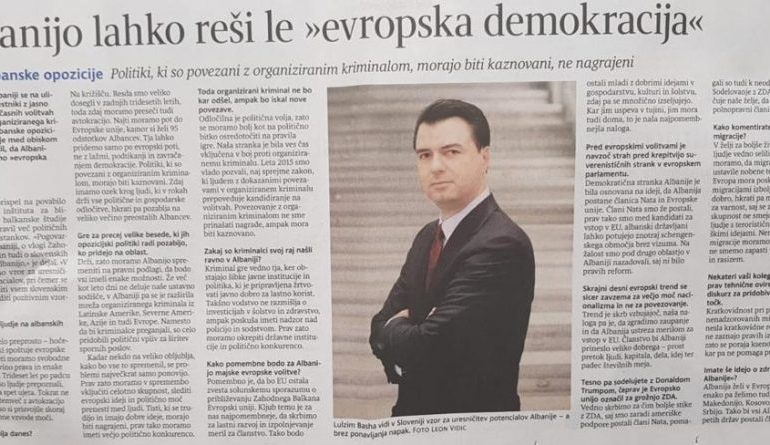 INTERVISTË PËR MEDIAN SLLOVENE/ Basha vijon “të nxijë” Shqipërinë: Krimi po…