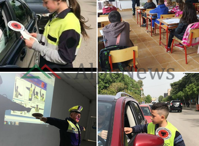 JAVA E SIGURISË RRUGORE/ “Post of the day”. Fëmijët nën rolin e policit, sensibilizuan… (FOTOT)