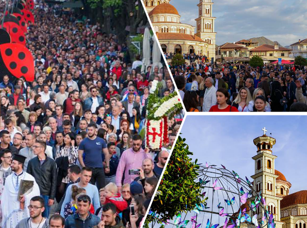 E PREMTJA E ZEZË/ Pamjet FANTASTIKE nga atmosfera e Pashkëve në Korçë