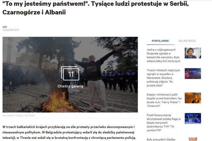 VALA E PROTESTAVE/ Shtypi polak: Dora ruse që po destabilizon Ballkanin