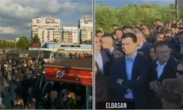 OPOZITA BLLOKON RRUGËT/ Basha në Elbasan, militantët u vendosin zjarrin gomave në mes të... (VIDEO)