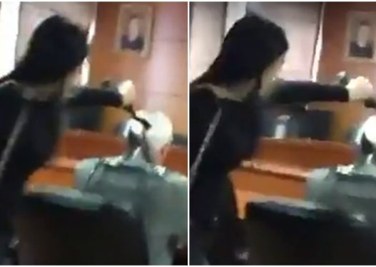 KËRKOHEJ PËRJASHTIMI I STUDENTES/ Shoqja merr hak, bojë rektorit të Universitetit “Luigj Gurakuqi” (VIDEO)