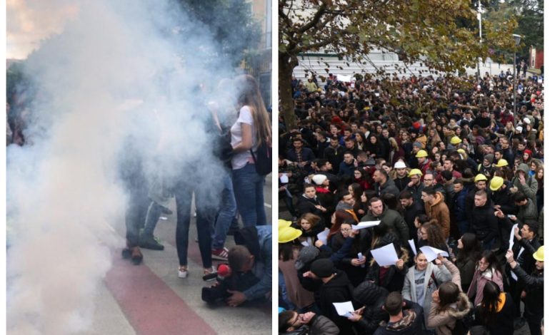 SHËNIM/ Dhuna si diferenca mes protestës së studentëve dhe protestës së militiantëve (FOTO)