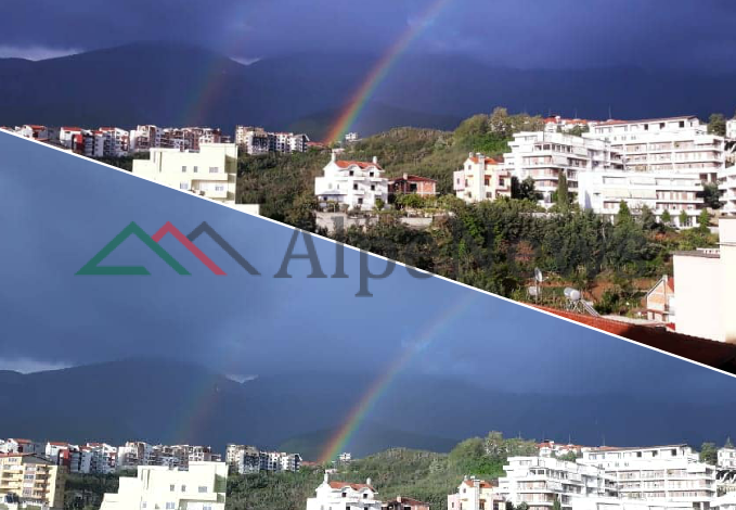 PAS RESHJEVE TË SHIUT/ Pamjet e veçanta të ylberit nga malit i Dajtit