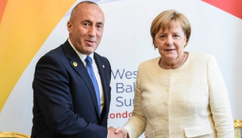 HARADINAJ SOT TAKON MERKELIN/ Në fokus marrëdhëniet me Serbinë