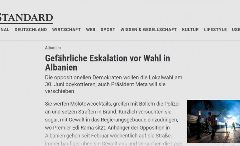 “ROLI I ÇUDITSHËM I “BILD”/ Media austriake “Der Standard”: Përshkallëzimi i rrezikshëm përpara zgjedhjeve në Shqipëri