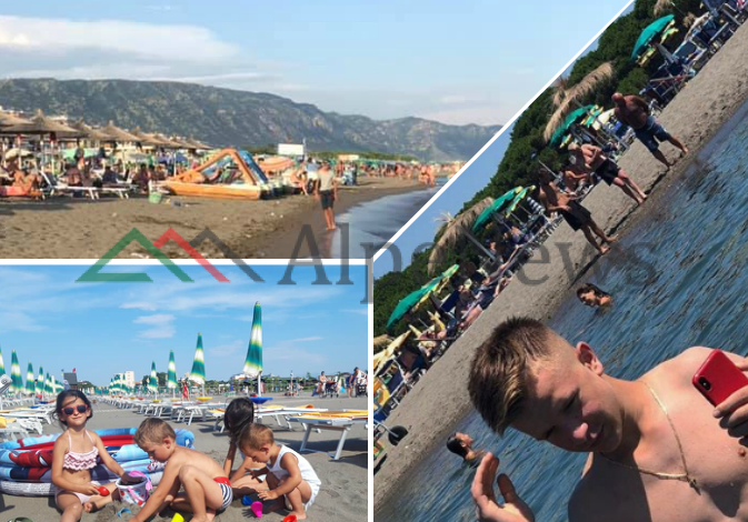 I PREFERUAR NGA FAMILJARËT/ Plazhi i Velipojës PLOT me pushues, nuk mungojnë… (PAMJET)