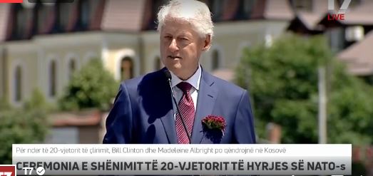 20 VJETORI I ÇLIRIMIT/ Bill Clinton hero në Kosovë, fjalimi historik: Jam krenar, e dua këtë vend, faleminderit!