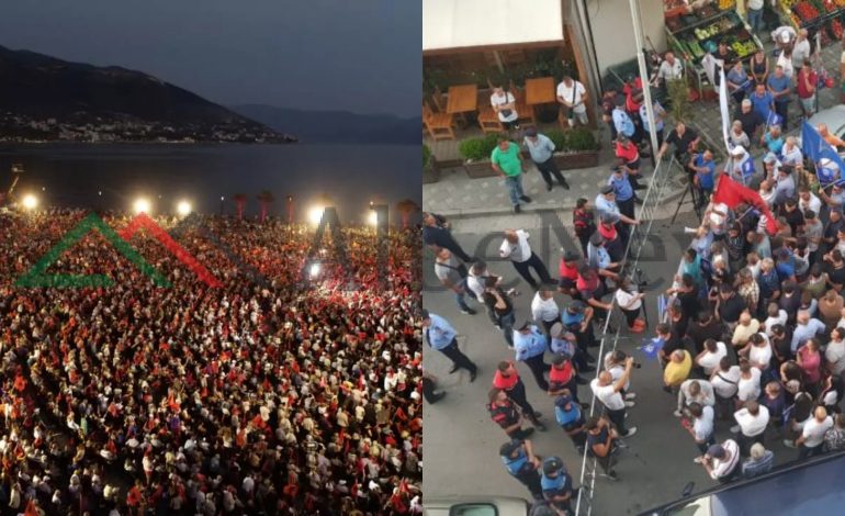 KRAHASIMI/ Rama ia bën FORA në Vlorë me sheshin PLOT, PD nxjerr 20 militantë